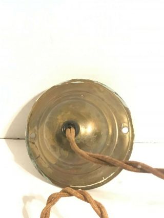 Antique Brass Braided cloth cord Hanging Ceiling Light 3