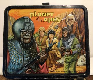 Vintage 1974 Planet Of The Apes Metal Lunchbox Aladdin