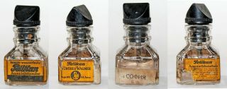 Antique German Pelikan Gunther Wagner Ink Glass Empty Bottle 1920 - 30 