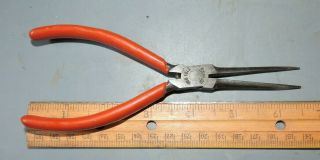 Snap - On 6 - 1/2 " Electronic Spring Loaded Needle Nose Pliers E701 E - 701 Red Handle
