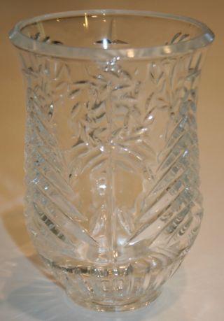 Vintage Lead Crystal Glass Chimney Hurricane Lamp Shade