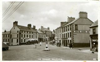 Ballycastle - The Diamond - Old Real Photo Postcard View