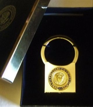 President George W Bush Key Ring Presidential Seal Key Chain Box Rare