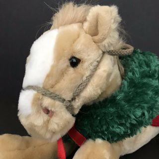 RARE Wells Fargo Legendary Pony Buck Horse Brown Holiday Wreath Plush Pony 2003 2