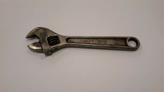 Classic Vintage 4 " Vanadium Craftsman Adjust.  Wrench,  5/16 " Box End Made In Usa
