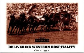 Postcard Nv Nevada Las Vegas Binions Horseshoe Hotel Casino Stagecoach Unposted