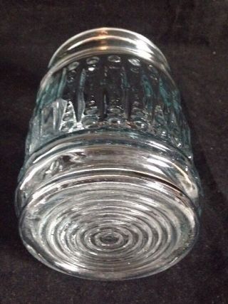 Vintage Clear Glass Ribbed Jelly Jar Porch Light Replacement Globe 4