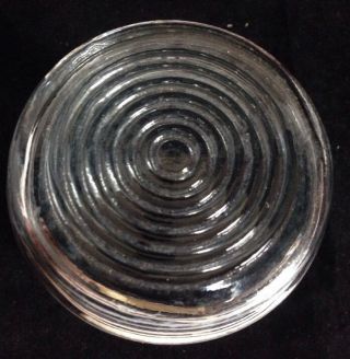 Vintage Clear Glass Ribbed Jelly Jar Porch Light Replacement Globe 5