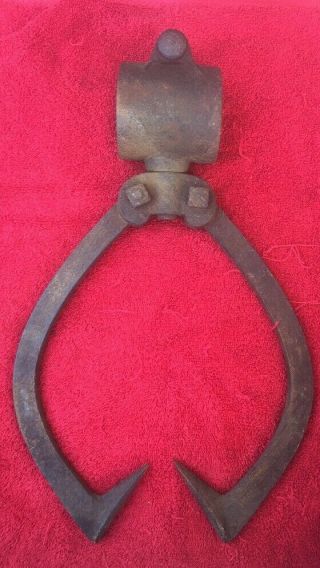Vintage Two Man Log Pull With Good Points For Display Or Use