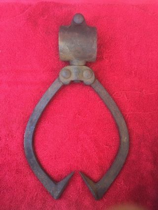 Vintage Two Man Log Pull With Good Points For Display Or Use 2