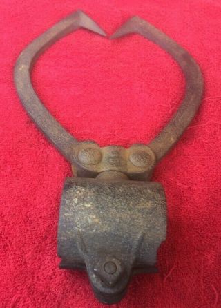 Vintage Two Man Log Pull With Good Points For Display Or Use 6