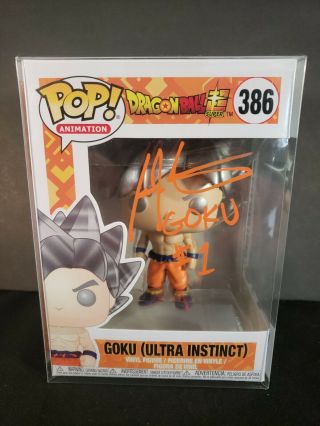 Ian James Corlett Signed Auto Funko Pop 386 Anime Maga Dragon Ball Z Goku