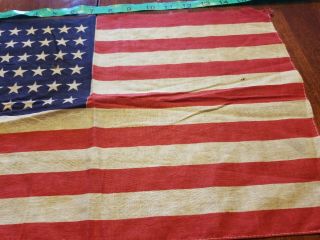 WW2 Era - Small size 48 Star US Flag - Military Estate vintage old 3
