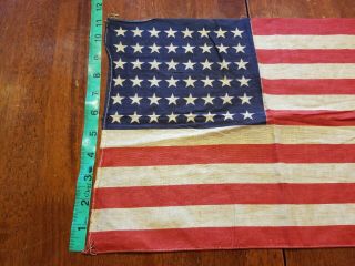 WW2 Era - Small size 48 Star US Flag - Military Estate vintage old 4