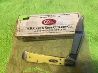 Case Xx 31749l Cv Mini Copperlock Knife Yellow Delrin Handle Near