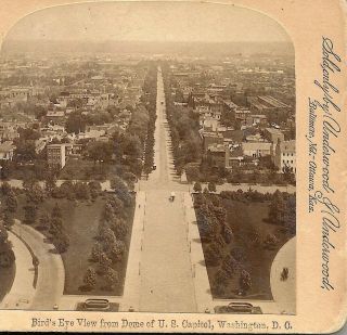 From The Dome Of The Capitol,  Washington,  Dc.  Jarvis Stereoview Photo