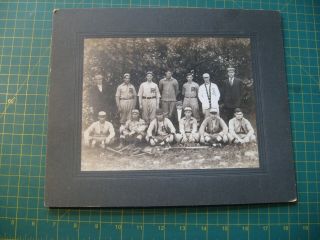 Vintage Antique Baseball Team Photo Bats Mitts Gloves 19th Century? College?
