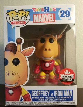 Funko Pop Ad Icons Marvel Toys R Us Geoffrey As Iron Man 29 Canadian Exclusive