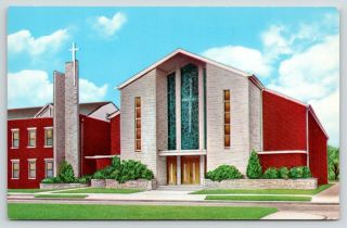 Houston Texas Park Temple Baptist Church Irvington Blvd 1960s Postcard