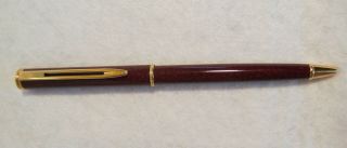 Waterman Red Marble Ballpoint Pen With Black Ink Refill