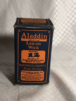Nos Aladdin Model 12 Kerosene Oil Lamp Wick Antique