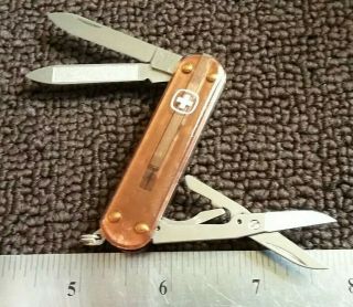 Rare Onyx Swiss Army Wenger Microlight Esquire Pocket Knife Multi Tool Blade Sak