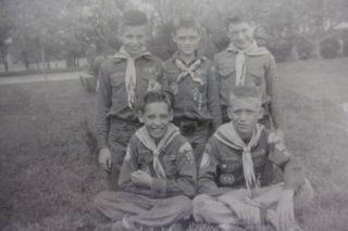 Haunted Cub Scout Troop Photograph 1950 
