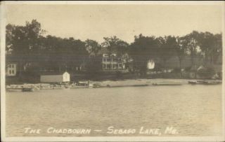 Sebago Lake Me The Chadbourn C1910 Real Photo Postcard