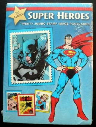 Dc Comics Heroes Twenty (20) Jumbo Stamp Image Postcards Le