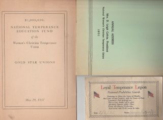 Prohibition Memorabilia - 2 Booklets And A Loyal Temperance Legion I.  D.  Card