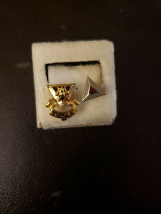 Vintage Tau Kappa Epsilon (ΤΚΕ) Fraternity Pin With Pearls And A Pledge Pin