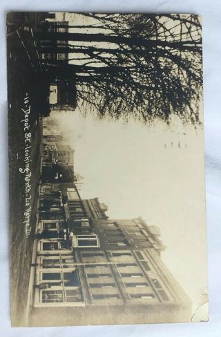 Real Photo Postcard La Harpe Depot Street Illinois View Ills Ill Antique 4