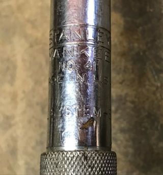 Vintage Stanley Yankee Push Drill No 41 W/ 10 Drill Bits USA 3