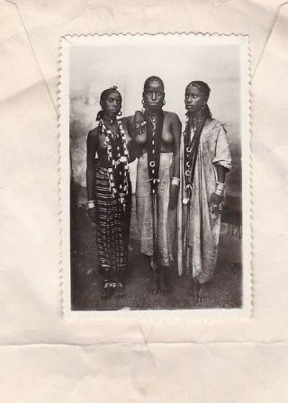 Vintage Silver Photograph Snapshot Ethiopia Somalia Ethnographic Women 1920