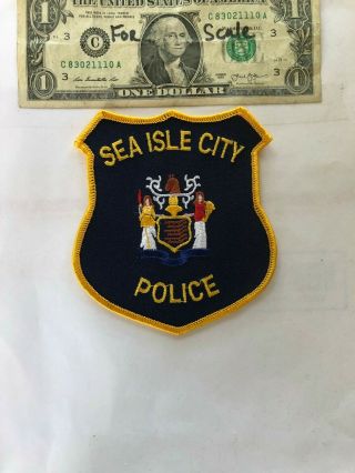 Rarer Sea Isle City Jersey Police Patch Un - Sewn In Great Shape