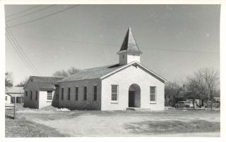 Vintage Rppc First Baptist Church Comfort Texas Real Photo Postcard
