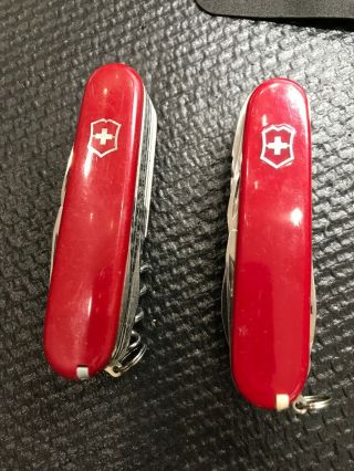 2 Victorinox Swiss Champ – Swiss Army Knife – Red – 91mm Ntsa Tinker Mini Champ
