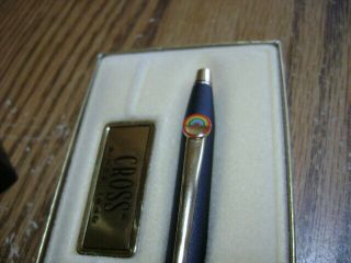 Cross 2502 Classic Black Ballpoint Pen with Rainbow Emblem W/Instructions 3