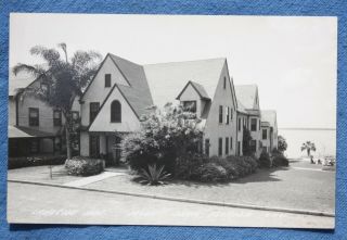 Circa 1930 Lakeside Inn,  Mount Dora Florida Real Photo Advertising Postcard