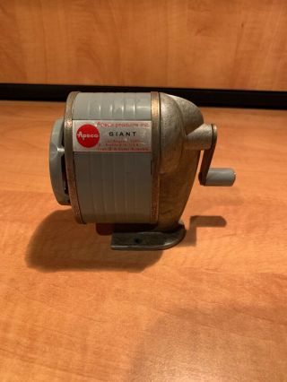 Vintage Apsco Giant Type Iii - A Cutter Assembly Table&wall Mount Pencil Sharpener