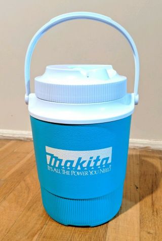 Vtg Makita 1/2 Gallon Plastic Water Jug Cooler Rubbermaid No.  1502 Made In Usa