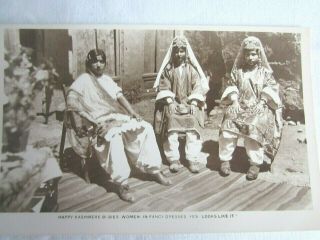 Real Photo Pc India Kashmere Bi - Bies Women In Fancy Dress Ethnic Social History
