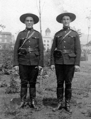 Rcmp / Rnwmp - Two Men In Uniform - 1910s?