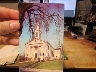 Vintage Old Postcard York Orchard Park Presbyterian Church White Steeple Top