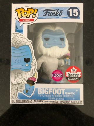 Funko Pop Myths Flocked Snowy Bigfoot Canadian Convention Fan Expo Exclusive 15
