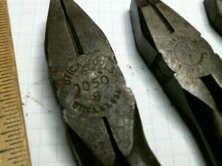3 Utica Lineman ' s Pliers 1050 8 7 6 antique vintage old tool 2