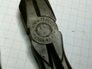 3 Utica Lineman ' s Pliers 1050 8 7 6 antique vintage old tool 4