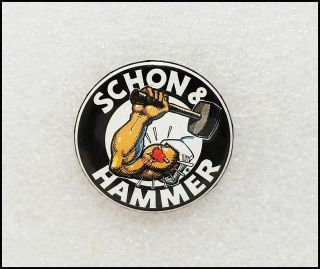 Schon & Hammer 1982 Promo Button Pin Badge Neil / Jan