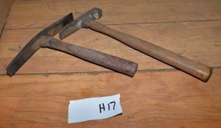 2 Antique Collectible Hammer & Pick For Gold Silver Coal Mining Vintage Tool H17