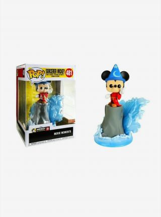 Disney Funko Pop Movie Moments Sorcerer Mickey Mouse Fantasia 481 Box Lunch Exc